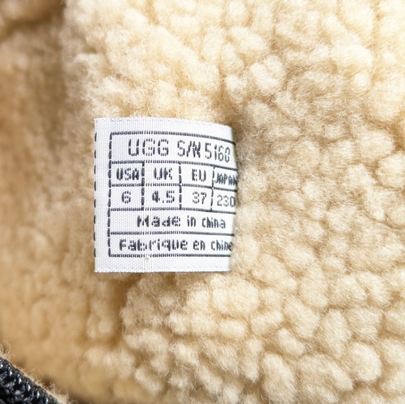 UGG Snowpeak Quilted Shearling Boots GUC $190 Size 6    S3168 - Picture 9 of 12